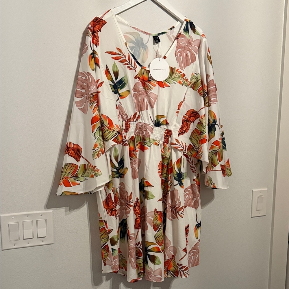 Floral Print Dress with Bell Sleeves